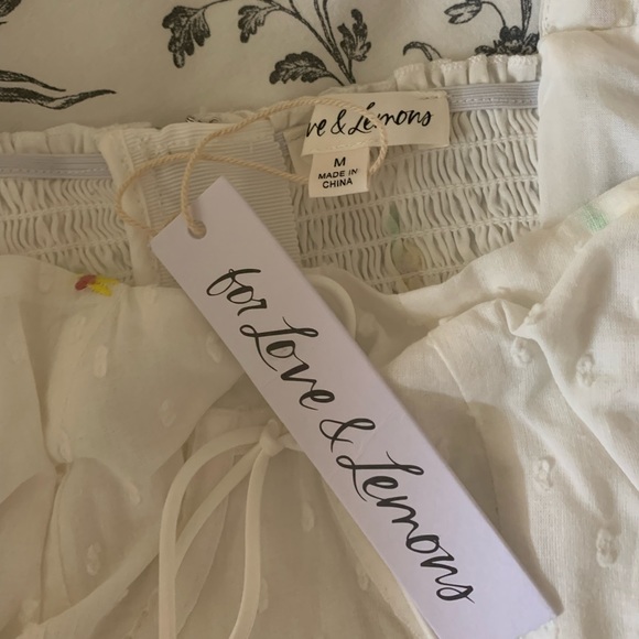 NWT For Love & Lemons Embroidered Corset Crop - Picture 4 of 5